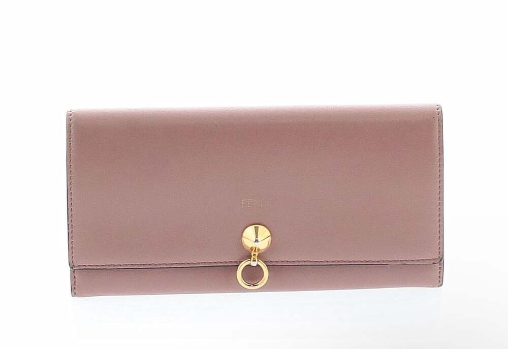 Fendi By The Way Long Wallet Pink Leather